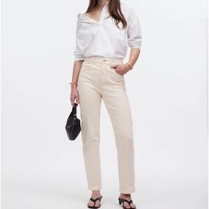 Madewell Women's 90s Cream Straight Leg Jeans